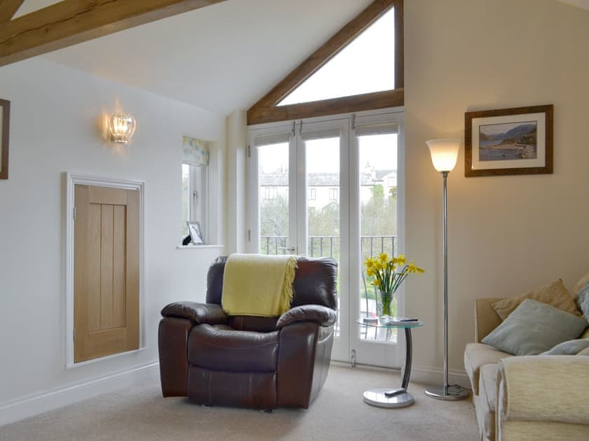 First floor sitting room with Juliette balcony | Barrow Tenement, Lyth Valley, near Kendal