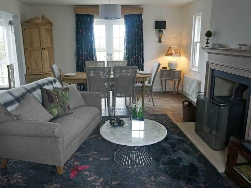 Beautifully furnished living/dining room with wood burner | Garden House, Thimbleby, near Northallerton