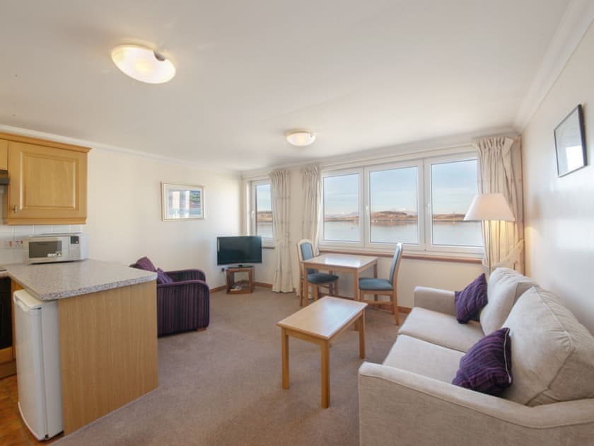 Delightful open plan living space with amazing bay views | Apartment, Staffa 2, Staffa 6 - Esplanade Court, Oban, Argyll