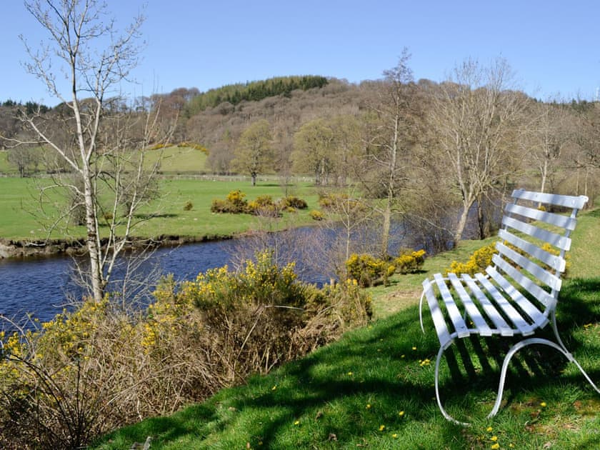 Siting out area by the River Dee | Crogen Wing, Bala