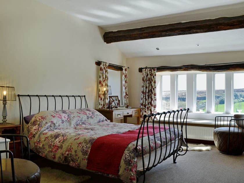 Generous sized double bedroom with wonderful views | Far View Cottage, near Haworth