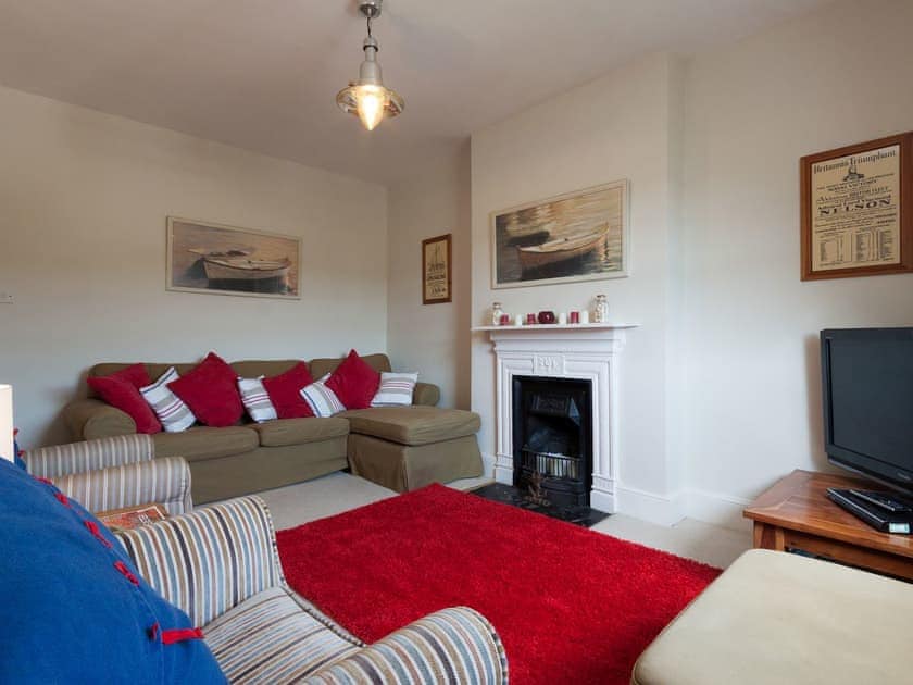 Spacious living room with stunning views of the River Dart, Steam Train, Higher Ferry and Totnes Ferry  | Sandquay View, Dartmouth