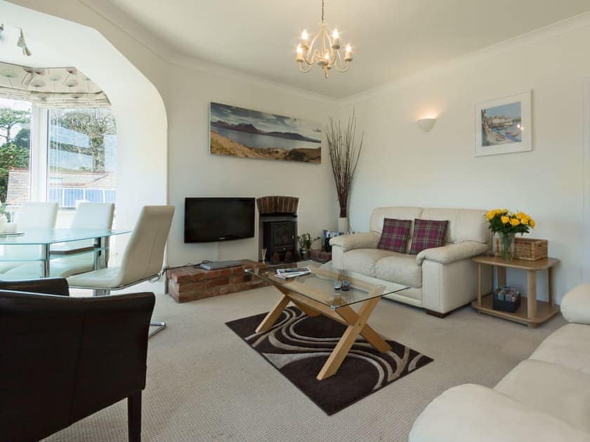 Light and airy living/dining room with far reaching views | The Promenade Deck, Kingswear
