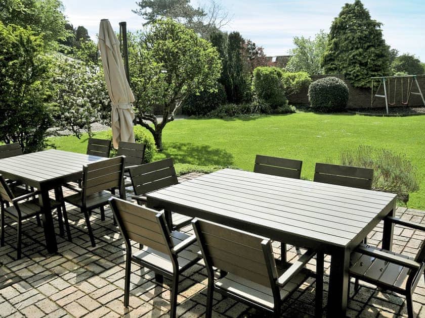 Large enclosed garden with furniture | Field House, Baschurch, near Shrewsbury