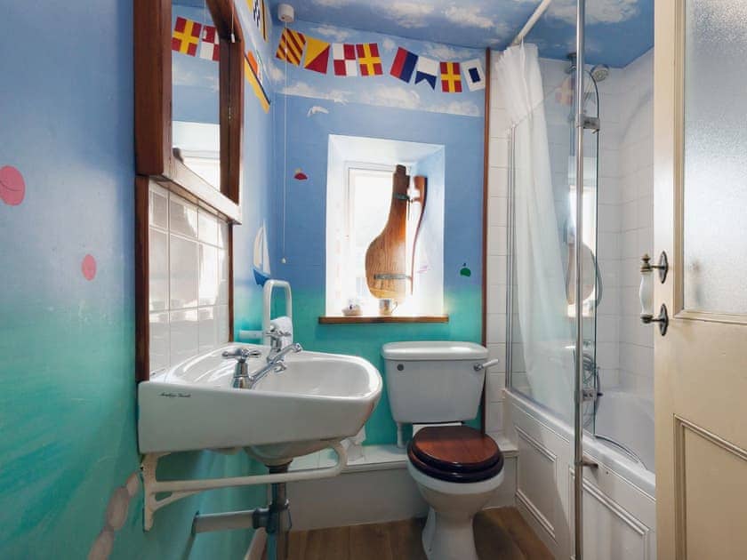 Bright, colourful bathroom | The Chartloft, Dartmouth