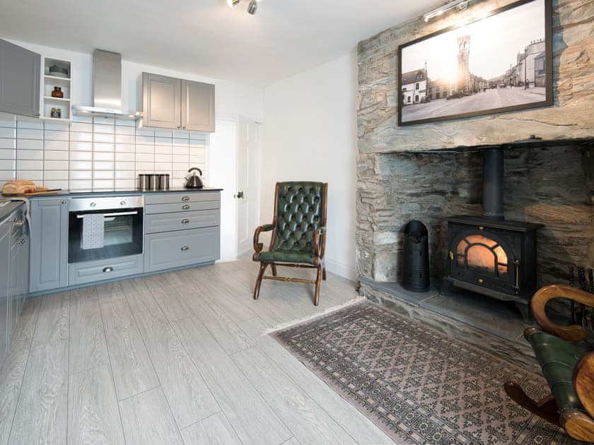 Thoughtfully renovated kitchen with wood burner | Callander’s, Gatehouse of Fleet