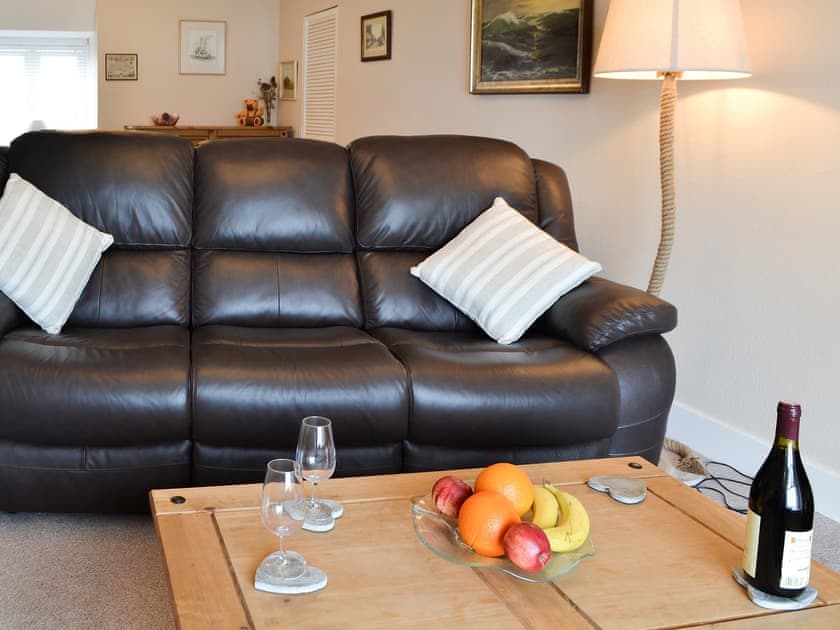 Comfy seating in living room | Coast Lodge, Pevensey Bay