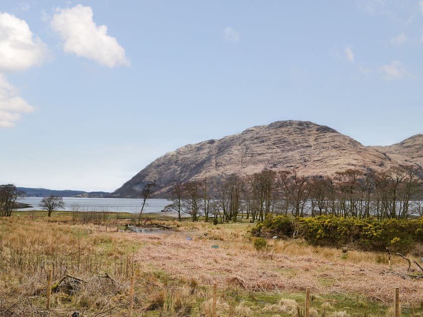 Wonderful views from the decked area | Invernoe Cottage, Taynuilt, near Oban
