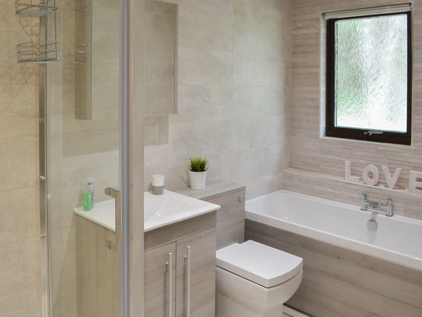 Shower room | Reiver’s Rest - Otterburn Hall Lodges, Otterburn, near Bellingham