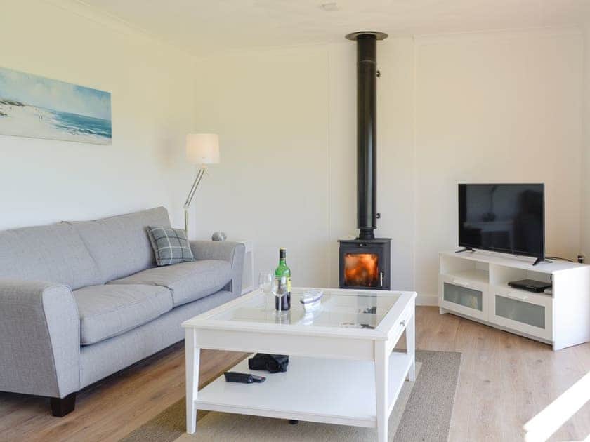 Welcoming living area with wood burner | Sweet Hope, St Cyrus, near Montrose