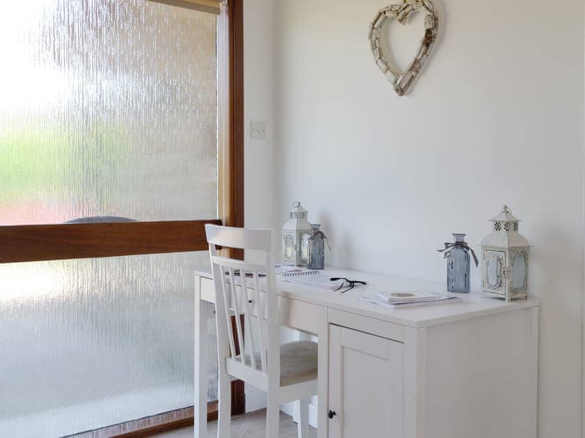 Useful study area within entrance hallway | Sweet Hope, St Cyrus, near Montrose