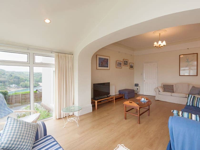 Large living room with great views from the picture window | Innisfree, Salcombe