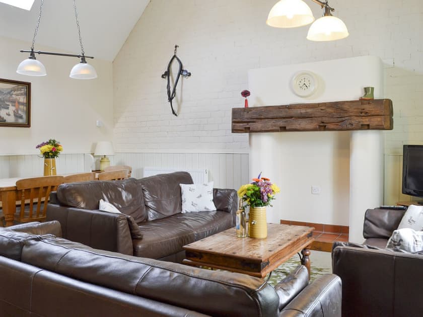 Stylish open-plan living space | River View - Struncheon Hill Farm, Brandesburton, near Bridlington