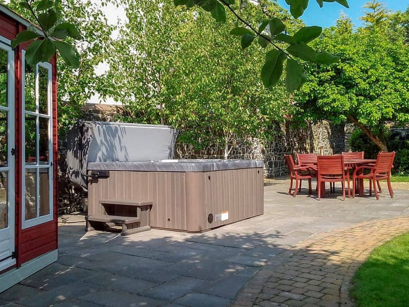 Spacious garden and grounds with a hot tub | Awelfa, Aberaeron