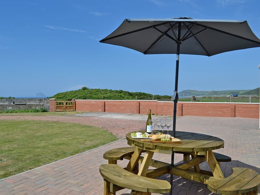Relaxing sitting-out-area with wonderful views | Ingleside, Ballantrae, near Girvan