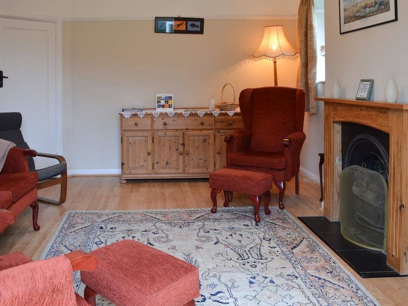 Stylish living room with feature fireplace | The Glade, Ferring, Worthing