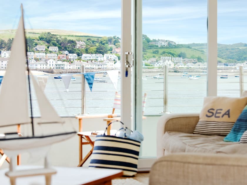 Living room with view of the estuary | Shorewaters, Appledore, near Bideford
