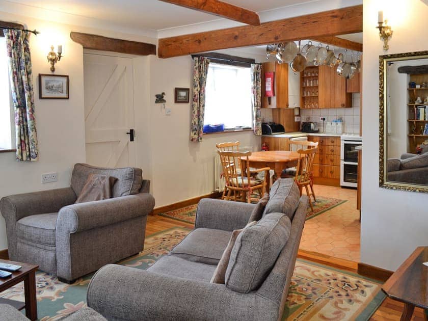 Lounge leading to kitchen dining area | Gingerbread Cottage, Fairford