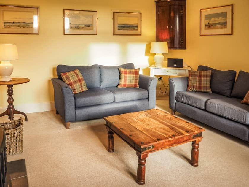 Lovely relaxing living room with electric wood burner | Einich, Newtonmore, near Aviemore