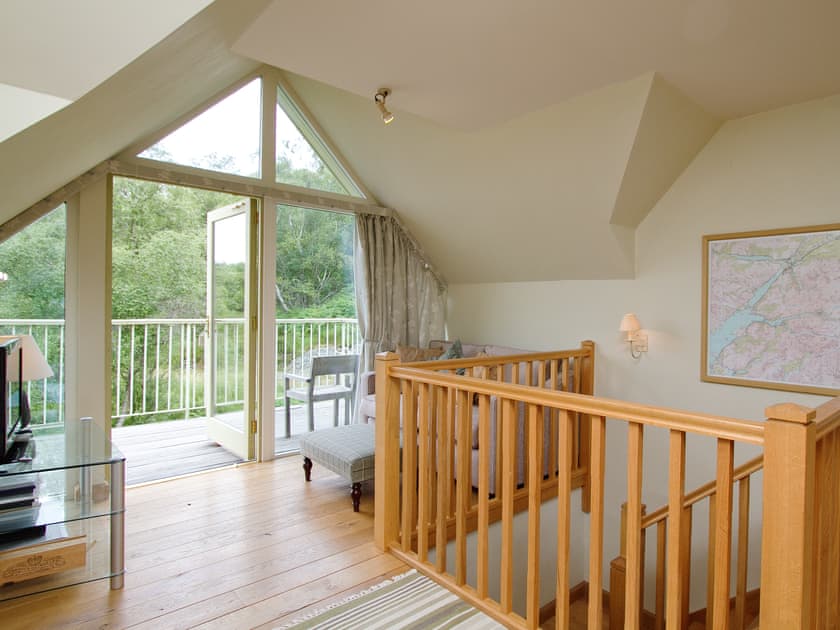 TV snug with French doors to balcony | Carness West, North Ballachulish, Glencoe