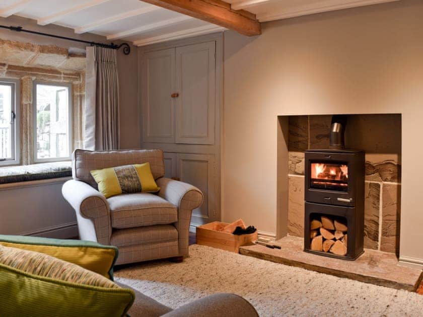 Cosy living room with wood burner | Prospect Cottage, Kettlewell