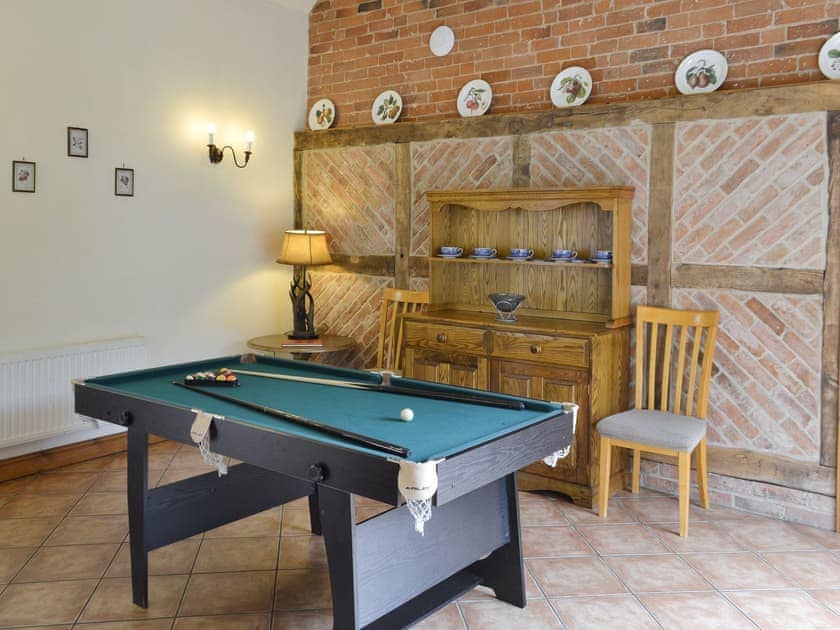 Heritage feature wall in the games area | The Coach House, Somersal Herbert, near Ashbourne