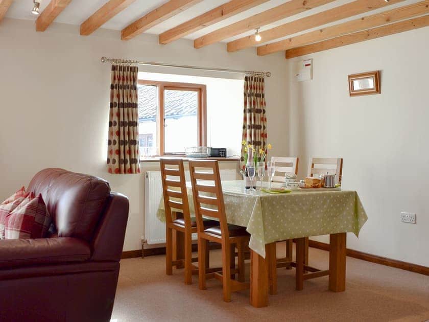 Dining area with beamed ceiling | Ash Tree Cottage, near Kirkbymoorside