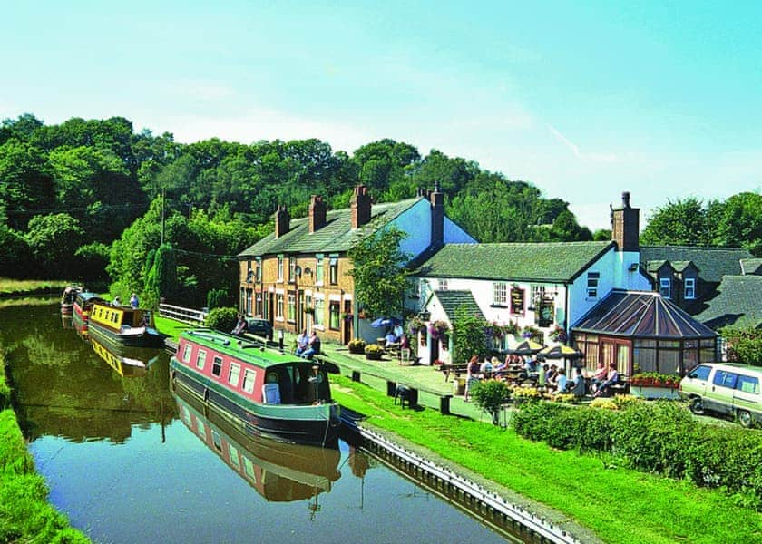 Hollybush Cottage (far left) and Canal Cottage (second left) | Hollybush Cottage, Denford, nr. Leek