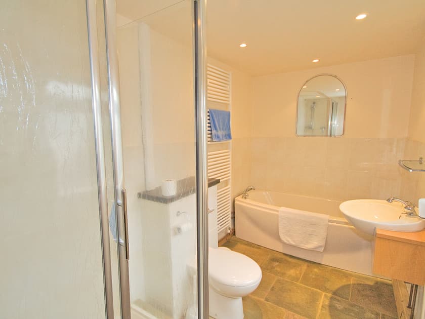Hollybush Cottage bathroom | Hollybush Cottage, Denford, nr. Leek