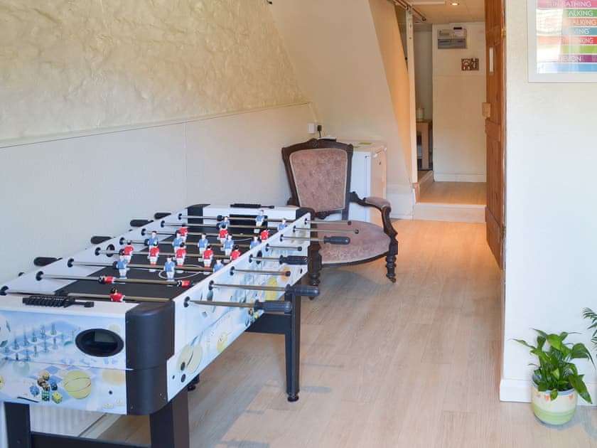 Games room with table football and darts | Lavender Cottage, Buckfastleigh