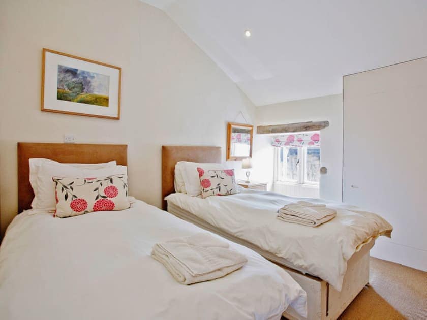 Twin bedroom | Lower Trevorder Barns - The Mill House, Mount, nr. Bodmin