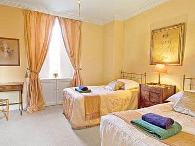 Twin bedroom | Lochside Stable House, Yetholm, nr. Kelso