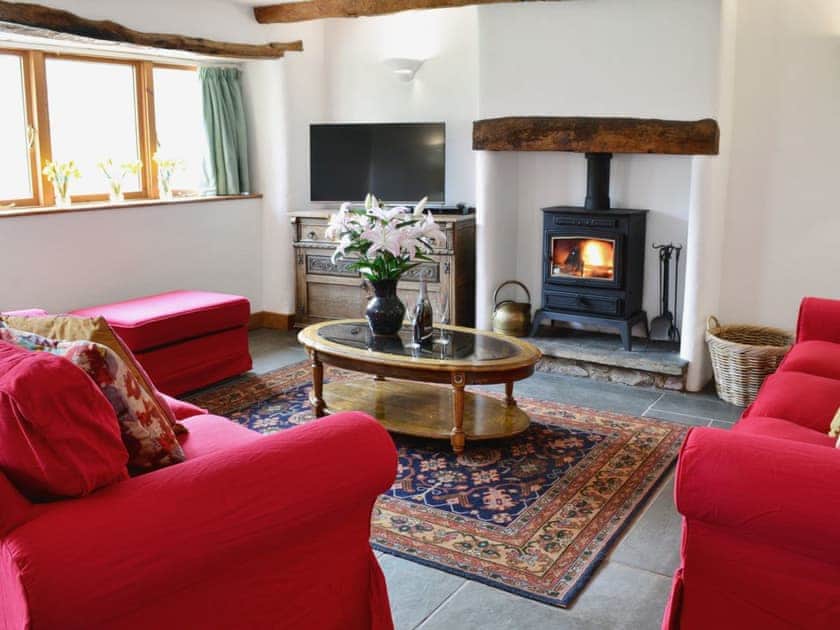 Living room | Wheeldon Farm Adventure Cottages - Poppy, Halwell, nr. Totnes