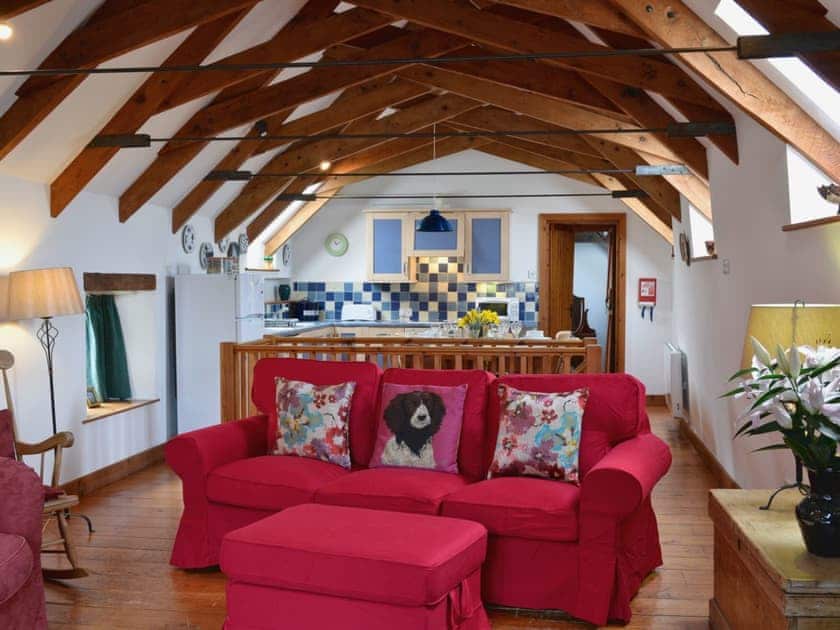 Open plan living/dining room/kitchen | Wheeldon Farm Adventure Cottages - Monkshood, Halwell, nr. Totnes
