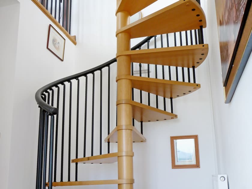 spiral staircase | South Bay Cottage, Saasaig, Teangue, Isle of Skye