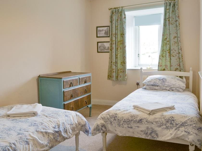 Good sized twin bedroom | Burnfoot of Cluden, Holywood, by Dumfries