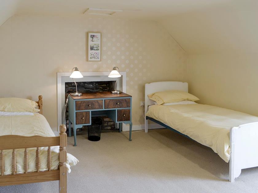 Restful twin bedroom | Burnfoot of Cluden, Holywood, by Dumfries