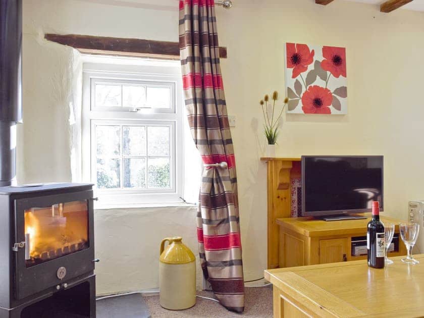 Charming living room with log burning fire | Carthouse Cottage - Ivy Court Cottages, Llys-y-Fran