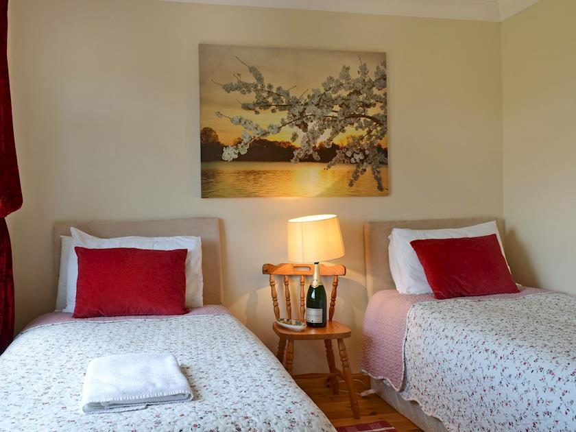 Comfortable twin bedroom | Riverview Cottage, Acharacle