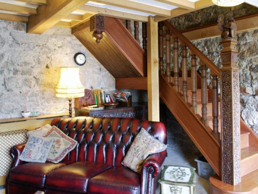 Vintage beamed living/dining room | Hen Wrych Hall Tower, Abergele, Conwy