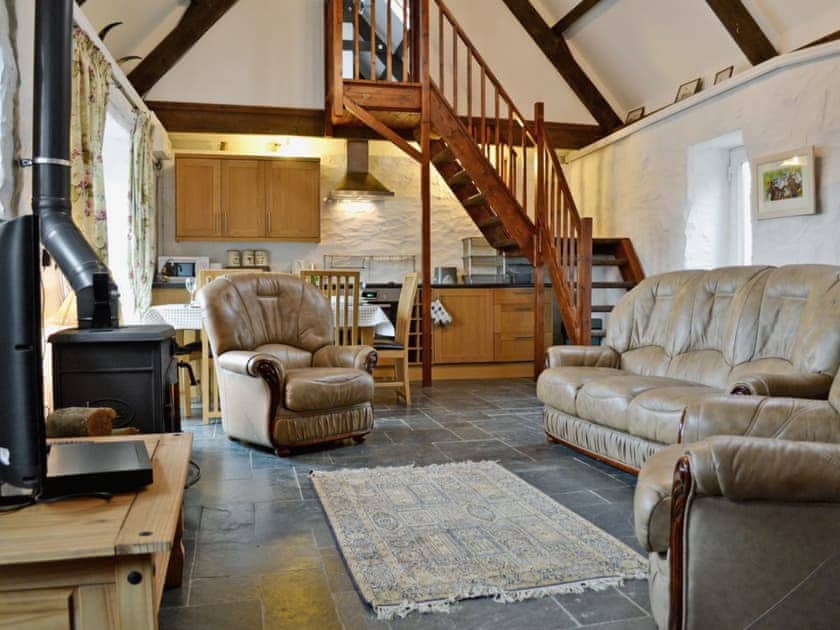 Open plan living/dining room/kitchen | The Stables Cottage, Ambleston