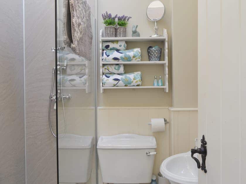 Convenient shower room | The Old Cobblers Cottage, Bakewell