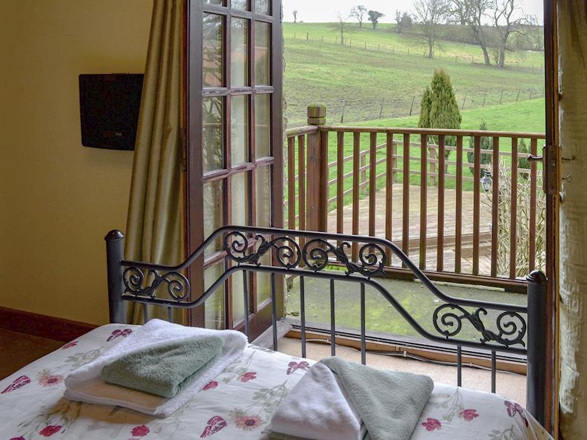 Lovely views from double bedroom | Chapel Lodge - Sands Farm Cottages, Wilton near Pickering