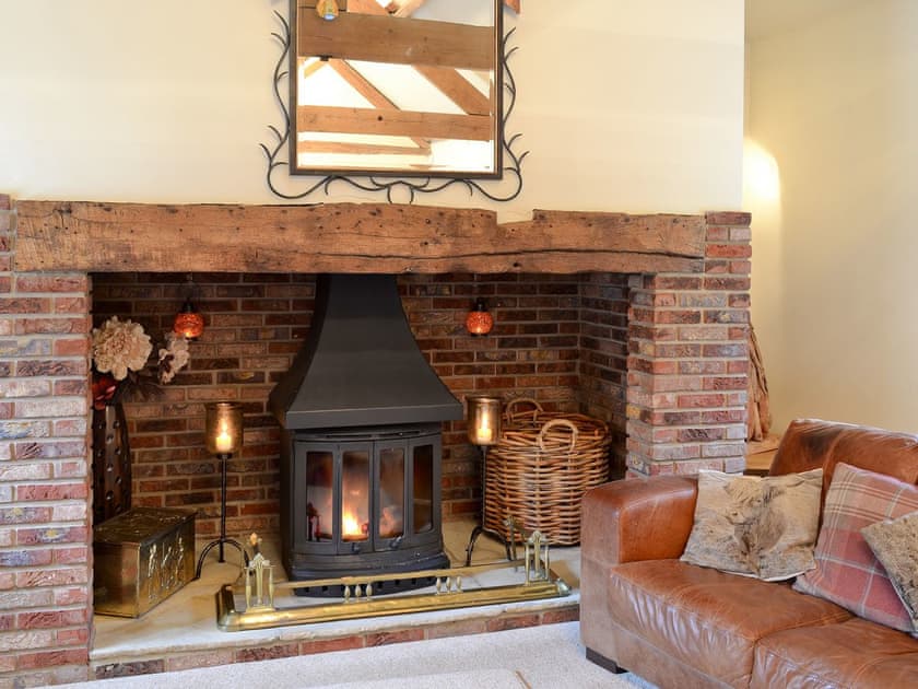 Living room with wood burning stove | Acrewood, Wetwang near Driffield