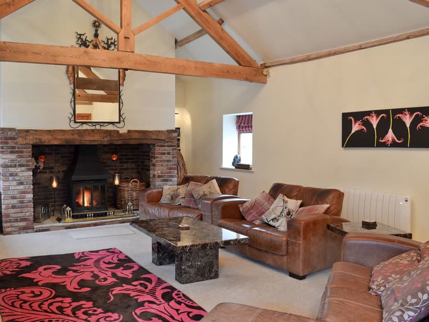 Living room with wood burning stove | Acrewood, Wetwang near Driffield