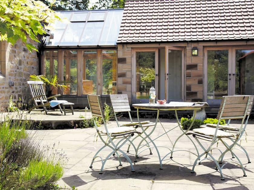 Large terrace and sitting-out-area | Old Reading Room, Thimbleby, near Osmotherley