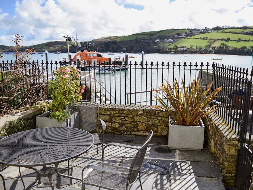 Front patio with views across the estuary to East Portlemouth | Tuckers, Salcombe