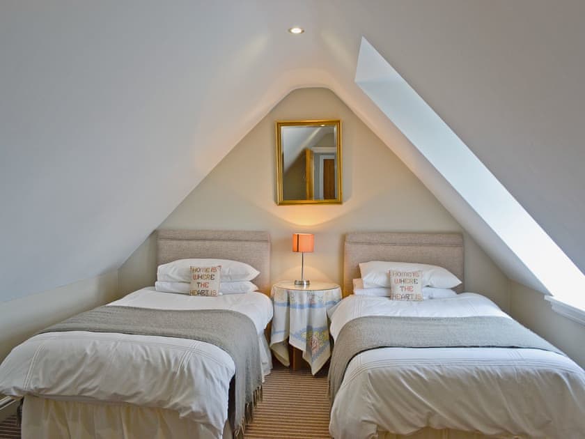 Twin bedroom | Cleughbrae Cottage, Dalry, nr. Castle Douglas