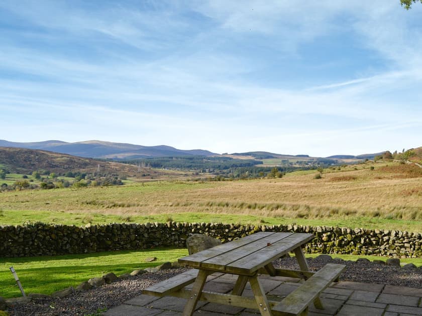 Wonderful countryside views from the garden | Cleughbrae Cottage, Dalry, near Castle Douglas