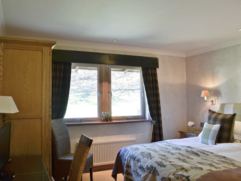 Luxurious double bedroom | River Lodge - Ness Castle Estate, Inverness